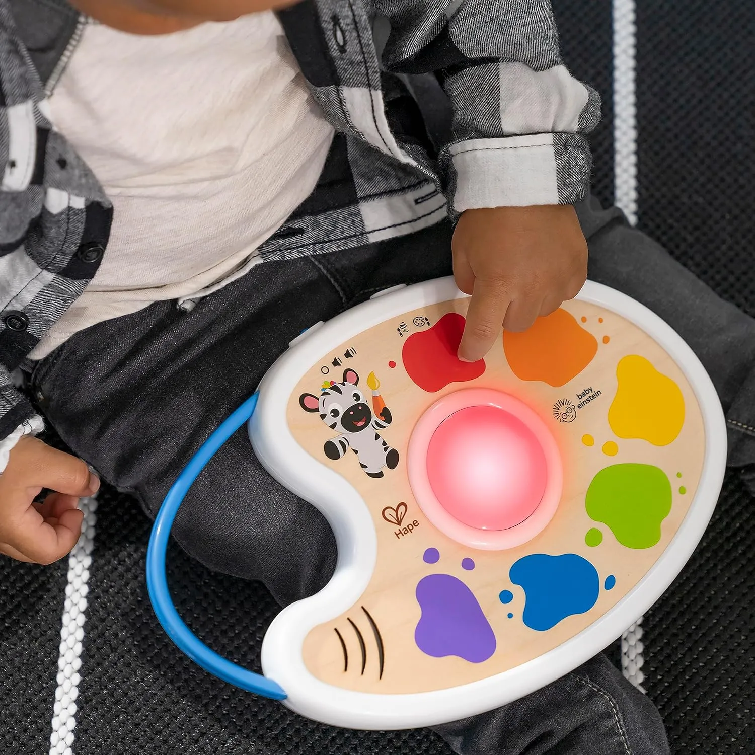 Baby Einstein   Hape Playful Painter Magic Touch Color Palette Light Up Toy, Color Learning Toy, Music Toy, Ages 6  months