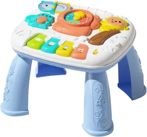 Baby Multi-Functional Learning Table - 12 Months   Detachable Tripod Early Education Music Game Table Animal Sound Effects   Piano Keys   Multi-Sensory Enlightenment Toys (Blue)