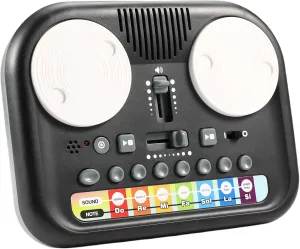 Baby Musical DJ Set for Kids with Scratching Sound Effect,5 Demo Songs,7 Sounds and Piano Sounds,Electronic Keyboard,DJ Turntable with AUX and Record,DJ Party Mixer Musical Toy for Kids
