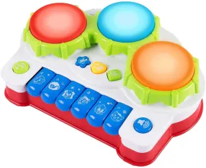 Baby Musical Toy Three-sided Drum for Toddler, Piano and Drum Musical Instruments Toys