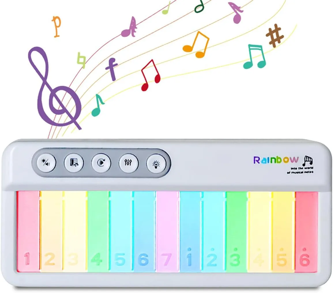 Baby Musical Toys Piano Keyboard with Light and Sound for Toddlers 1-3, Early Learning Educational Toy, Boy Girl Gifts