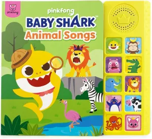 Baby Shark Animal Songs 10 Button Sound Book | Learning & Education Toys | Interactive Books for Toddlers 1-3 | Gifts for Boys & Girls