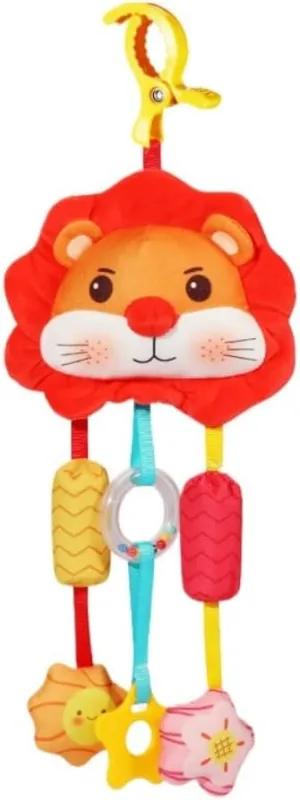 Baby Wind Chime Giraffe Hanging Toy - Soft Sensory Toy with Rattle, BB Sound, Crinkle Ears, and Colorful Clips for Stroller, Crib, Car, Emotional Soothing, Portable and Interactive
