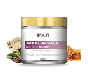 Back and Bum Scrub with Coffee, Honey, Oatmeal, Natural Exfoliating Body Scrub, 100g