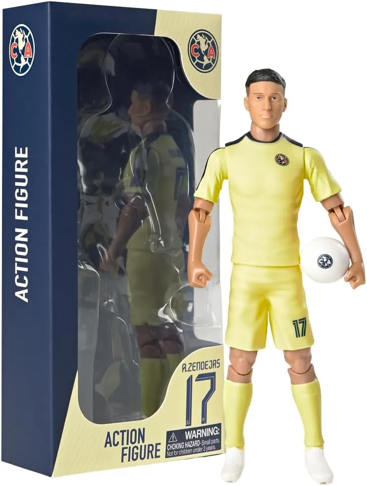 Banbo Toys Club América Alejandro Zendejas 8" Collectible Soccer Action Figure