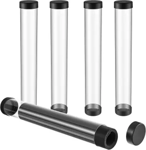 Barydat 4 Pcs Playmat Tube Round TCG Artwork Tube 16.14 Inch MTG Playmat Case for Card Game Storage Toy Card Play Mat Clear Play Mat Tubes for TCG MTG Gaming, Easy in and Out Design