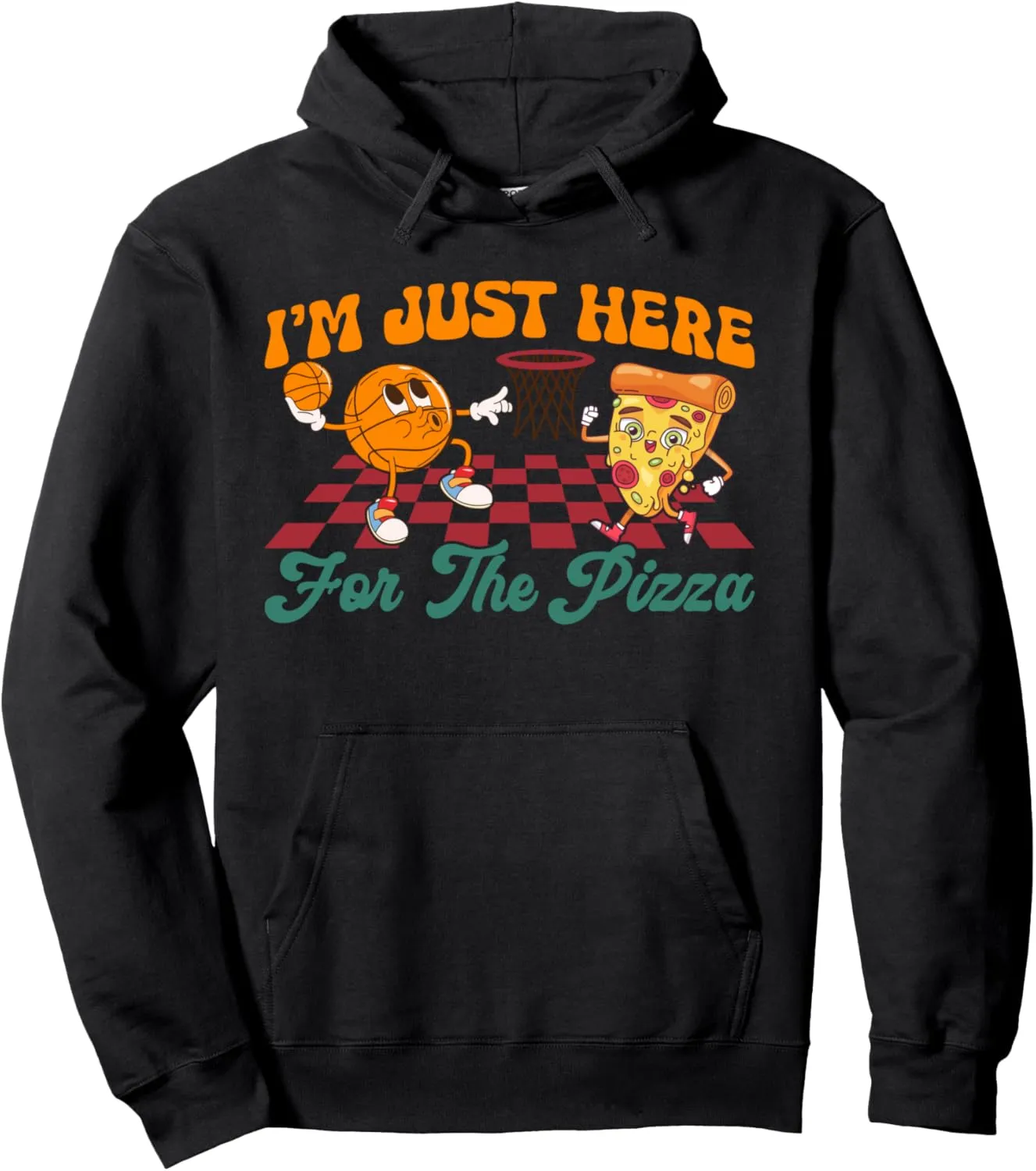 Basketball Pizza Dunk Lovers Food Pizza Pullover Hoodie