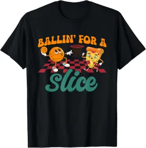 Basketball Pizza Dunk Lovers Food Pizza T-Shirt