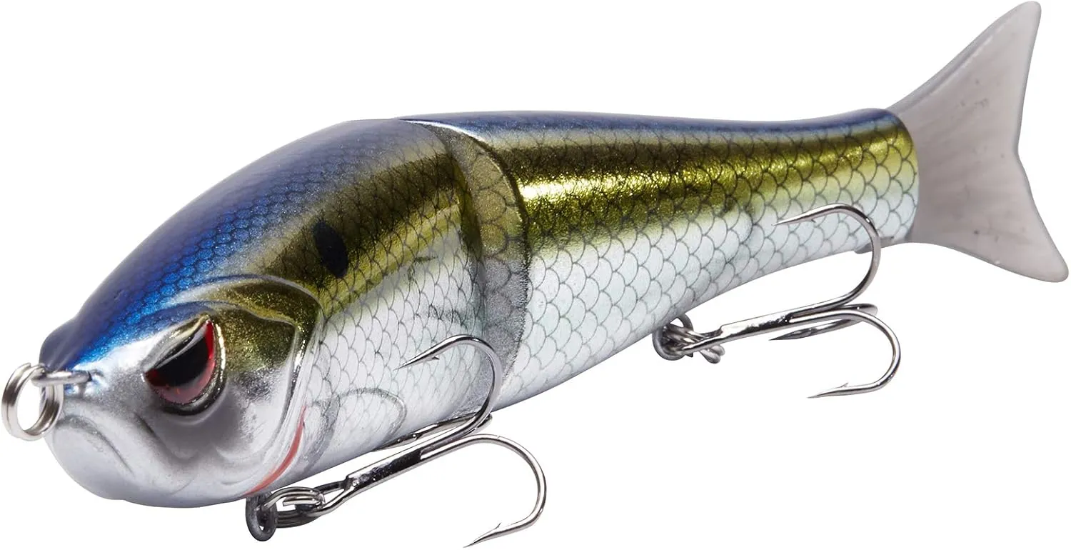 Bassdash SwimShad Glide Baits Jointed Swimbait Bass Pike Salmon Trout Muskie Fishing Lure,3-Pack