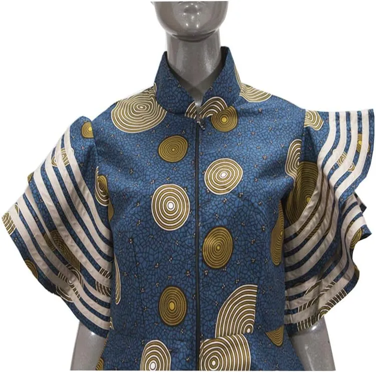 BAZINRICHE Women African Dresses Clothing Dashiki Bazin Riche Dress Women Skirt Set Print Ankara Zipper Top