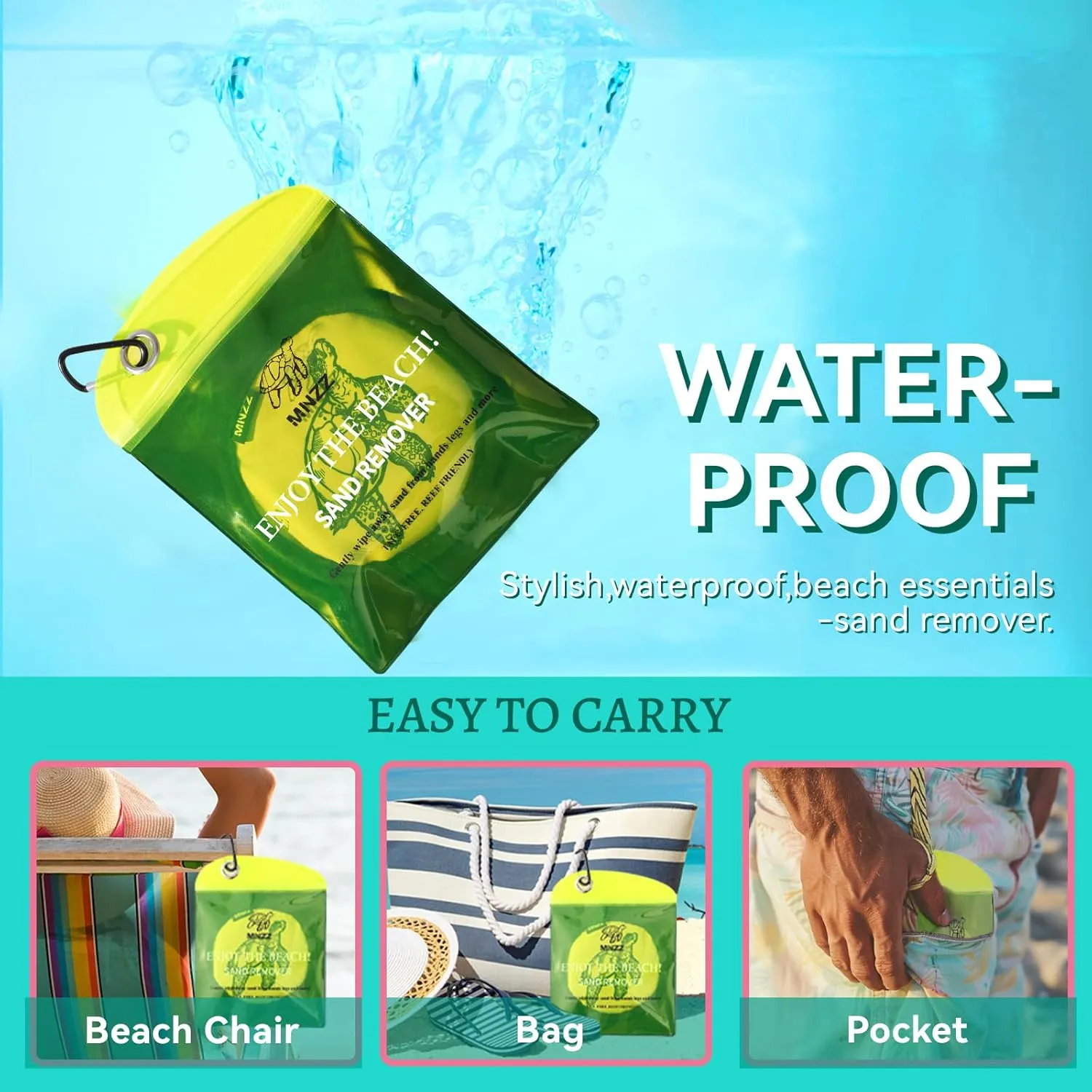 Beach Sand Remover Sand Eraser Kids Adult Women Men Summer Essentials Sunscreen Chair Cover Towel Blanket Shell Tote Bag Tent Umbrellas Shovel Toy Castle Building Cup Holder Clip Hat Canopy Shade 2Pcs