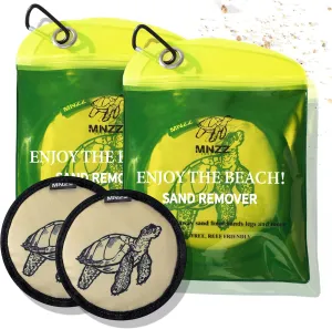 Beach Sand Remover Sand Eraser Kids Adult Women Men Summer Essentials Sunscreen Chair Cover Towel Blanket Shell Tote Bag Tent Umbrellas Shovel Toy Castle Building Cup Holder Clip Hat Canopy Shade 2Pcs