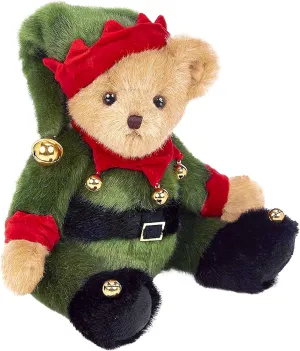 Bearington Jingle Toes Christmas Bear Plush, 14 Inch Christmas Stuffed Animal Teddy Bear, Ideal Elf Stuffed Animal Gift for Toddlers, Kids & Teens