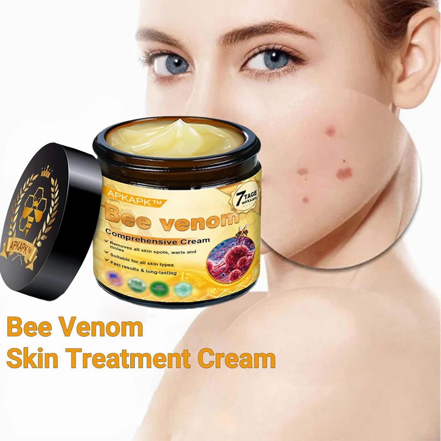 Bee Venom Comprehensive Cream, 2025 New Bee Venom Skin Treatment Cream, Bee Venom Cream-50g, Natural Skin Moisturizer for All Skin Types (2)