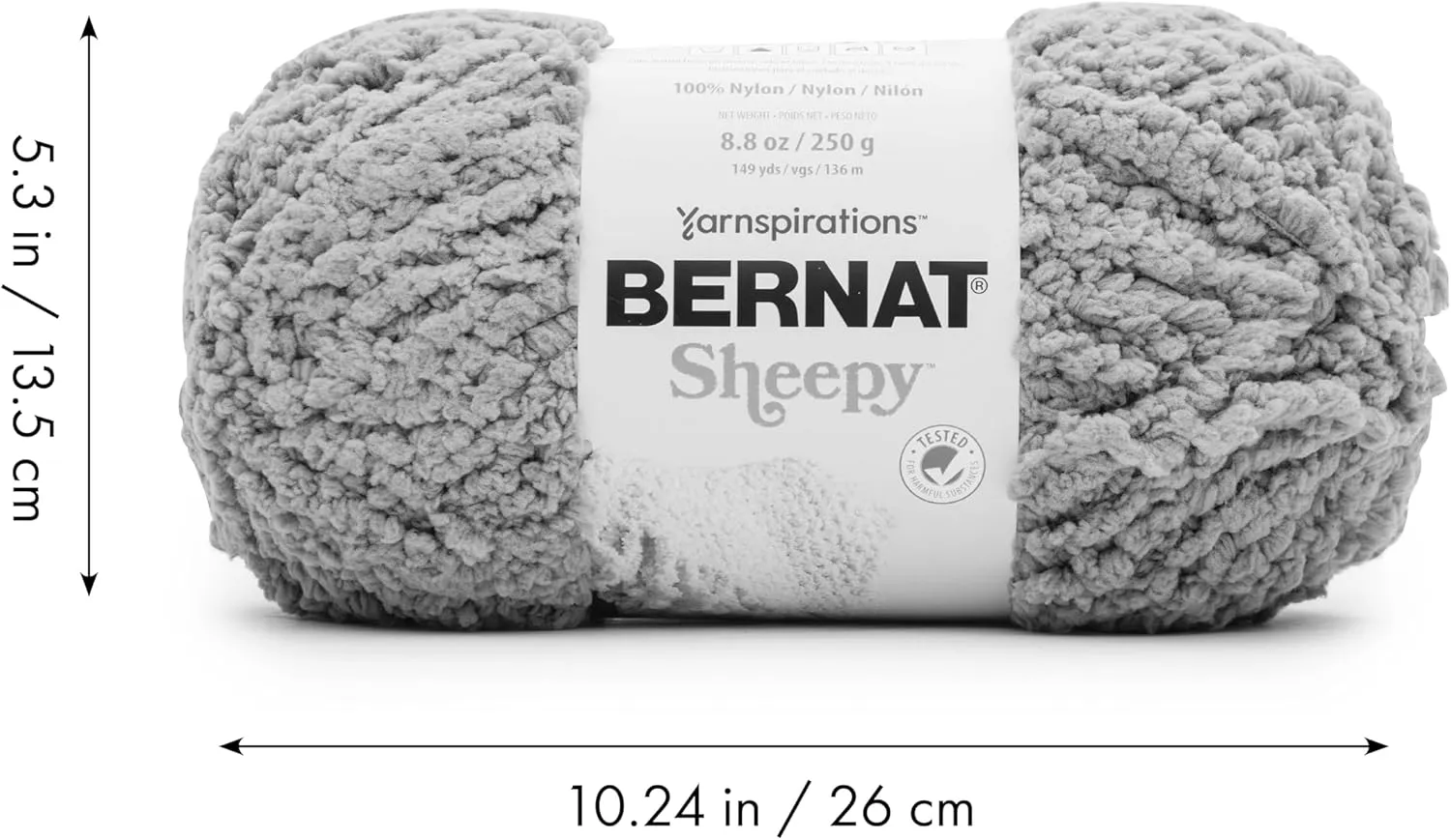 Bernat Sheepy Brown Bear Yarn - 2 Pack of 250g/8.8oz - Nylon - 6 Super Bulky - 149 Yards - Knitting, Crocheting & Crafts