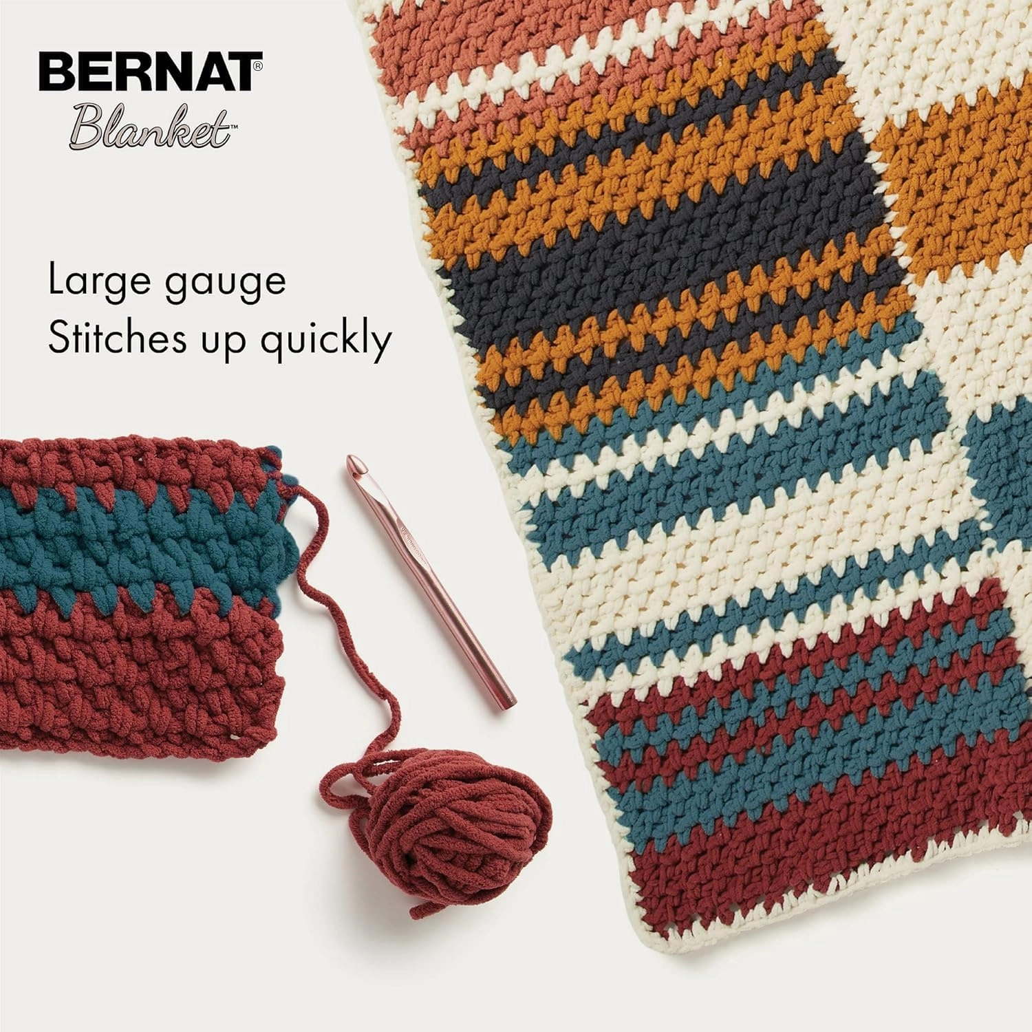 Bernat Blanket BB Twilight Yarn - 2 Pack of 300g/10.5 oz - 100% Polyester - #6 Super Bulky - 220 Yards - Knitting/Crochet