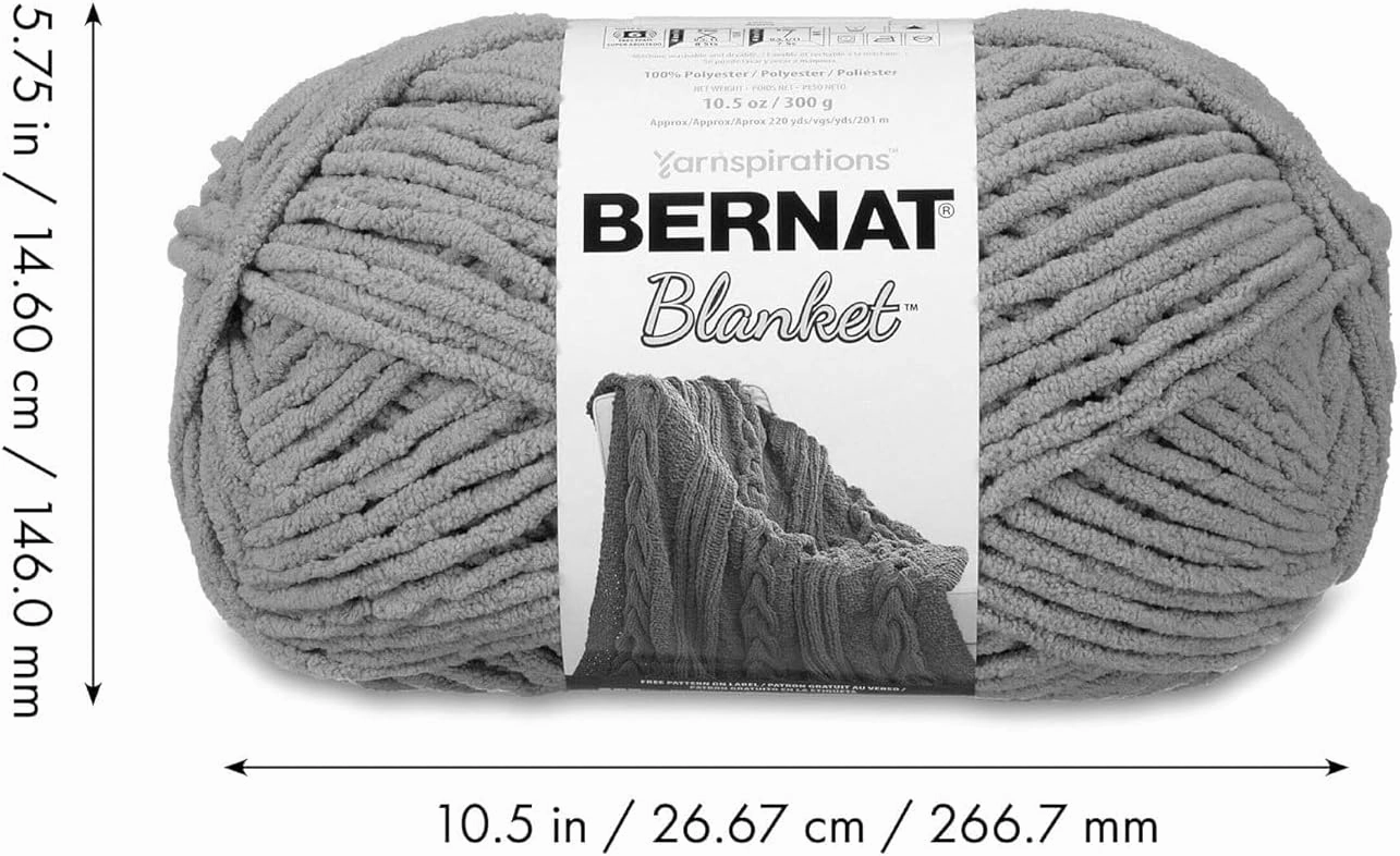 Bernat Blanket BB Twilight Yarn - 2 Pack of 300g/10.5 oz - 100% Polyester - #6 Super Bulky - 220 Yards - Knitting/Crochet