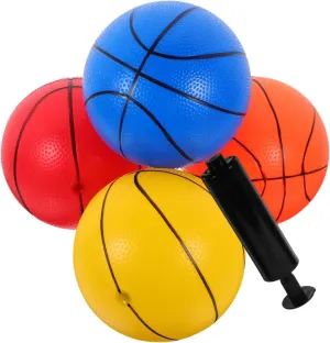 BESPORTBLE 1 Set Basketball Inflatable Bouncing Balls with Pump Educational Kick Balls for Fun Summer Beach Play and Coordination Exercise