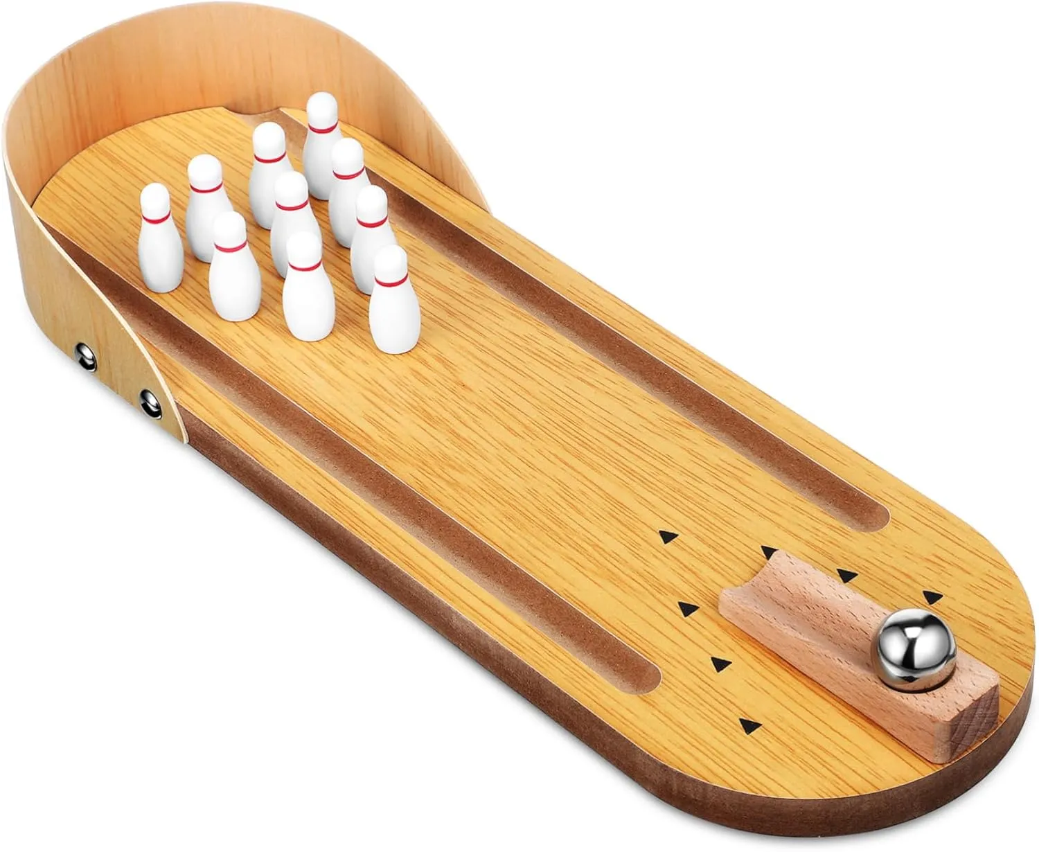 BESPORTBLE 1 Set Set Bowling Game Tabletop Tiny Adults Item Mini Little Party Bowling Indoor Bowling Ball Bowling Table Games Bowling Accessories Wooden