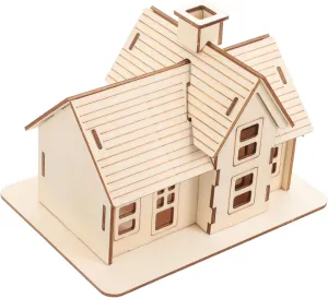BESPORTBLE 1 Set Wooden House Puzzle DIY Assembly Model Wooden Craft Kit for Adults Funny and Creative Puzzle for Birthdays Christmas and Family Fun