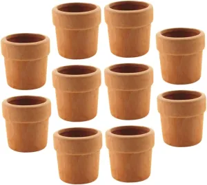 BESPORTBLE 10pcs Miniature Flower Pot Ceramic Dollhouse Landscape Micro Dollhouse Outdoor Plants