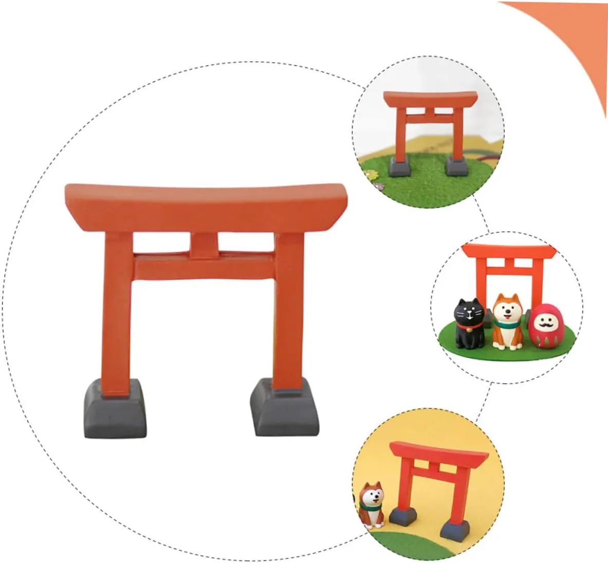 BESPORTBLE 4pcs Miniature Door Ornament for Dollhouse Toy Decor Resin Fairy Door Mini House