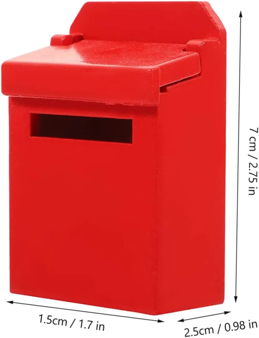 BESPORTBLE 5sets Wooden Mini Mailbox Craft DIY Dollhouse Accessory Miniature Mailbox Model 2pcs*5