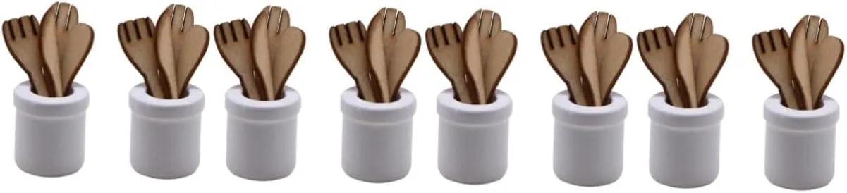 BESPORTBLE 8 Sets Doll Kitchen Miniature Accessories Miniature House Kitchen Tools Boys and Girls Utensils Set Utensils DIY Accessories