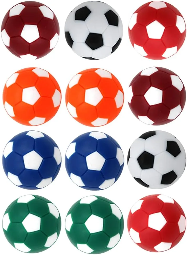 BESPORTBLE Foosball Tabletop Mini Football, Plastic Ball Tabletop Football Replacement Ball Football Machine Game Ball Accessories 16Pcs (36mm)