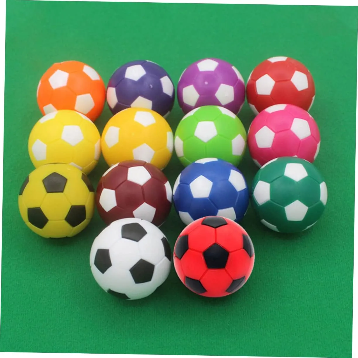 BESPORTBLE Foosball Tabletop Mini Football, Plastic Ball Tabletop Football Replacement Ball Football Machine Game Ball Accessories 16Pcs (36mm)
