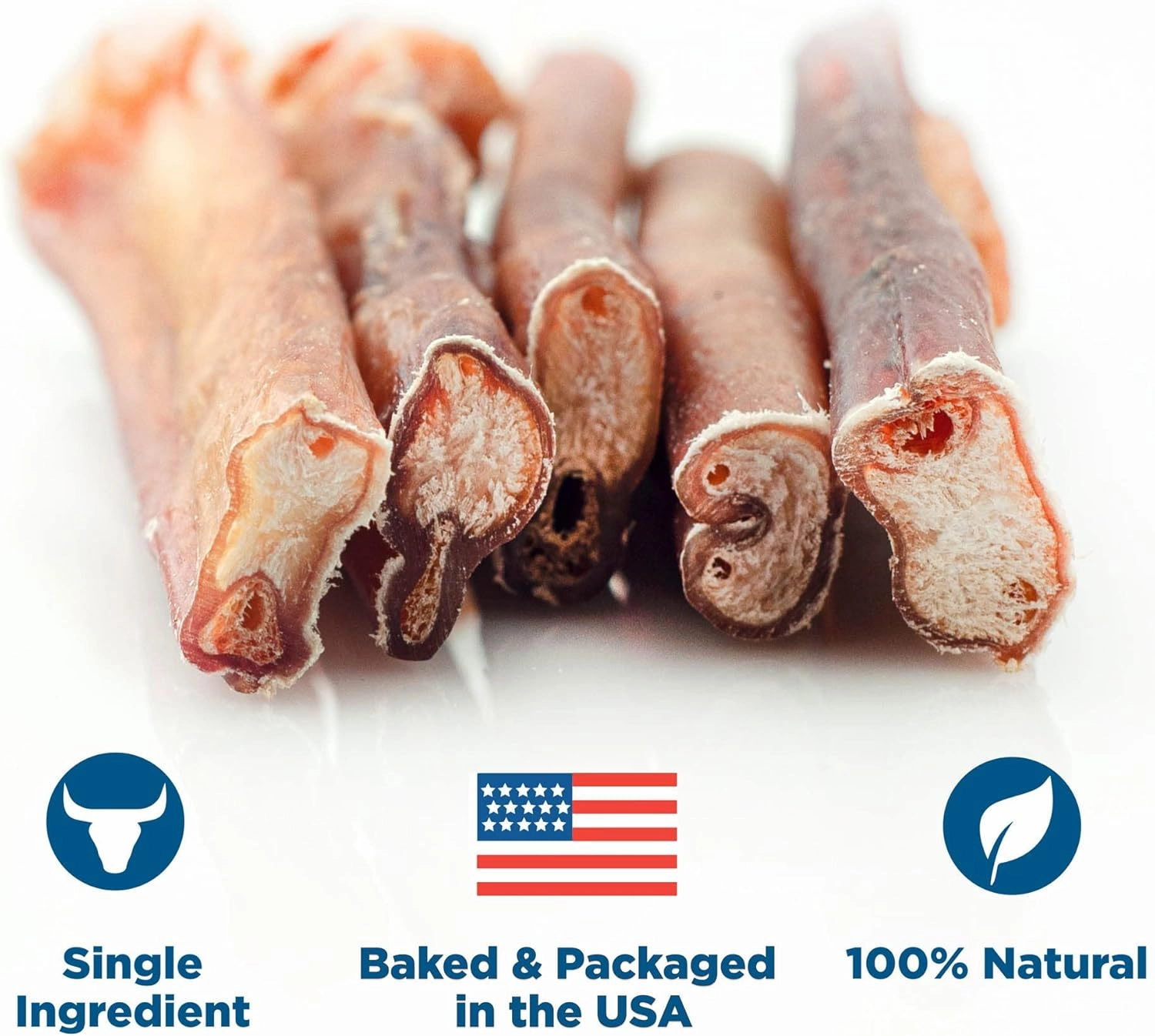 Best Bully Sticks 6 Inch Thick Bully Sticks for Dogs - 5 Count (Pack of 1) - All-Natural, Grass-Fed Beef, Single Ingredient, Grain and Rawhide Free - Large Breeds