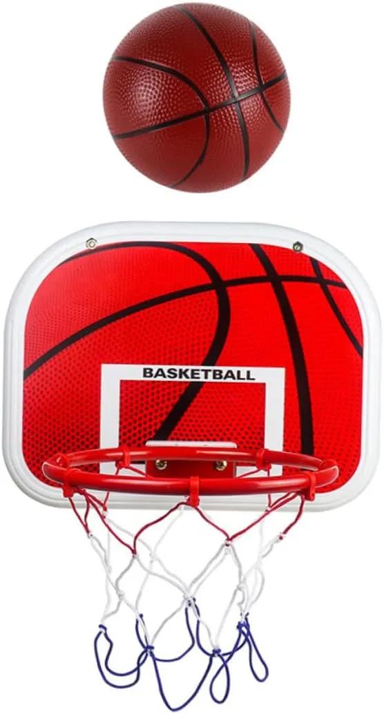 BESTonZON 1set Boy Girl Hanging Basketball Rack Set Lightweight Basketball Kit for Boys and Girls Inflatable Included for Fun and Practice