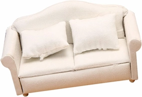 BESTonZON Doll House Miniature Sofa Model Couch for Scale Dollhouse Decor Tiny Furniture for Photography Props Cute and Realistic Design for House Model Decoration