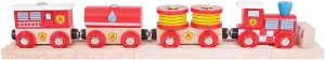 Bigjigs Rail Fire and Rescue Train - Fire Train Toy, Bigjigs Train Accessories Compatible with Most Wooden Train Sets, Quality Wooden Train Accessories