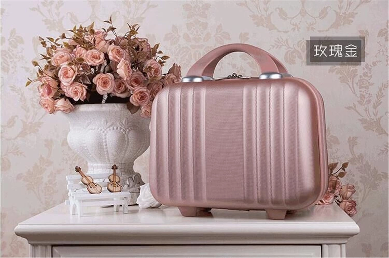 Bilateral Stripe Typ ABS Polychrome Mini Travel Luggage For Princess Girls Or Women lady