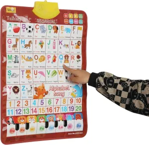 Bilingual English & Spanish Learning Interactive Alphabet Wallchart - Includes Talking ABC, 123s & Music Poster - Educational Kids Learning Toy, Educational Gift for 3  Years Old Girls & Boys