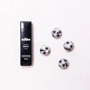 Binho Balls Futbol Edition 4-Pack for 2-Player Classic Board Game - Finger Flicking Soccer Balls for Binho Boards - Travel Friendly and Portable Tabletop Sports Game Set for Family