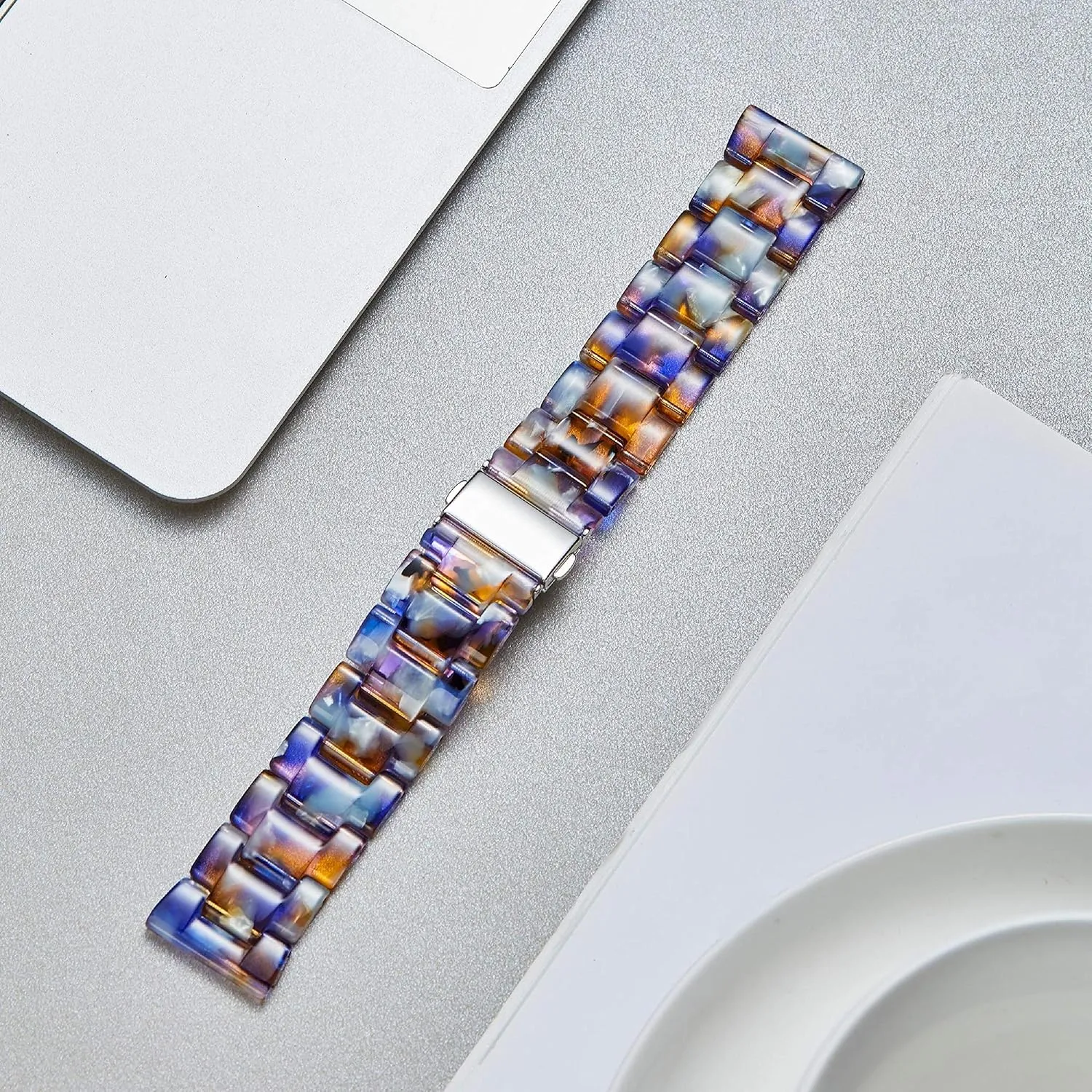 BINLUN Resin Watch Bands Replacement Watch Straps for Men Women 14 Colors Watchbands Lightweight 12/14/16/18/20/22mm Wrist Bands Fashion Skin-Friendly Smart Watch Bracelets