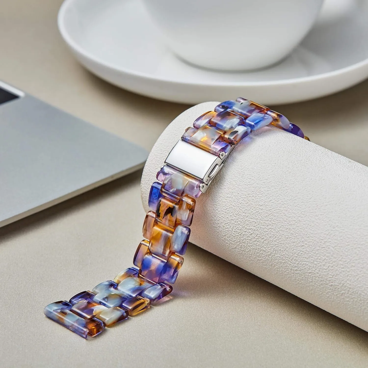 BINLUN Resin Watch Bands Replacement Watch Straps for Men Women 14 Colors Watchbands Lightweight 12/14/16/18/20/22mm Wrist Bands Fashion Skin-Friendly Smart Watch Bracelets