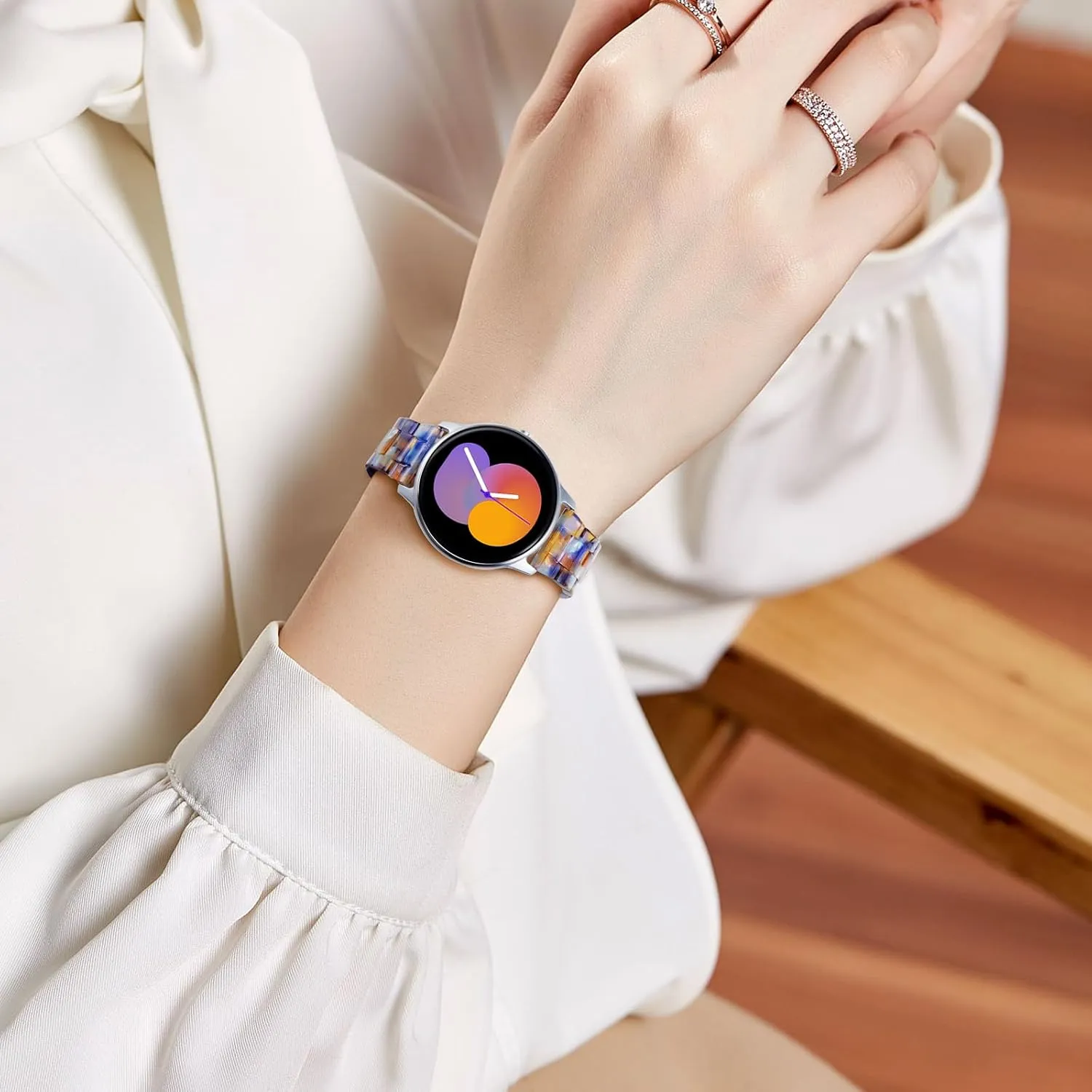 BINLUN Resin Watch Bands Replacement Watch Straps for Men Women 14 Colors Watchbands Lightweight 12/14/16/18/20/22mm Wrist Bands Fashion Skin-Friendly Smart Watch Bracelets