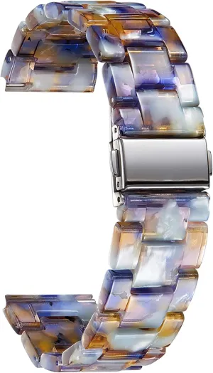 BINLUN Resin Watch Bands Replacement Watch Straps for Men Women 14 Colors Watchbands Lightweight 12/14/16/18/20/22mm Wrist Bands Fashion Skin-Friendly Smart Watch Bracelets