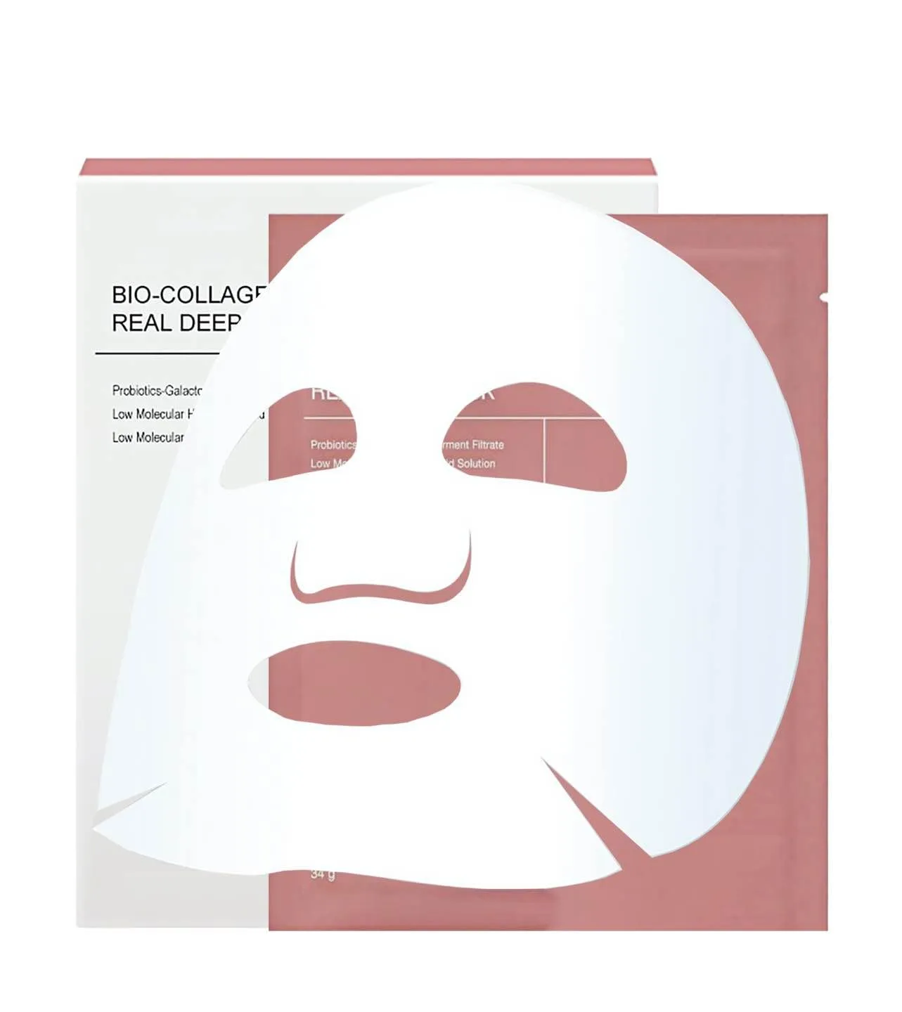 Bio-Collagen Deep Hydrating Mask, 1.19 oz, Brighten Skin Masks for Women - Firming and Moisturizing/One box 4ea