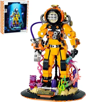 BNG STeam Diver Building Set for Adult,Home or Office Decor Collection Toy,STEM Building Block Gift for Teens Boys and Girls 8-14 (1286pcs)