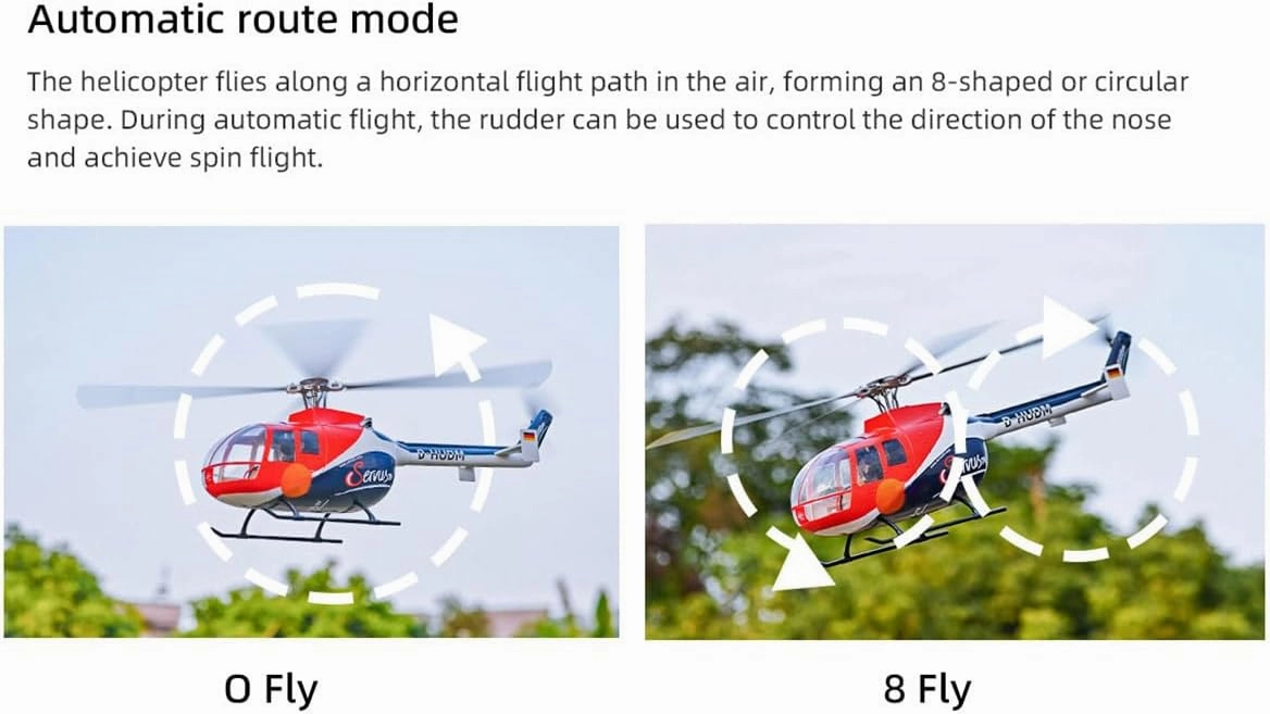 BO105 RC Helicopter Military, 470 Size 2.4G 6CH Remote Control Helicopter with H1 Flight Controller, GPS, Adjustable Left/Right-Handed Controls, RC Aircraft Toy Gift -RTF