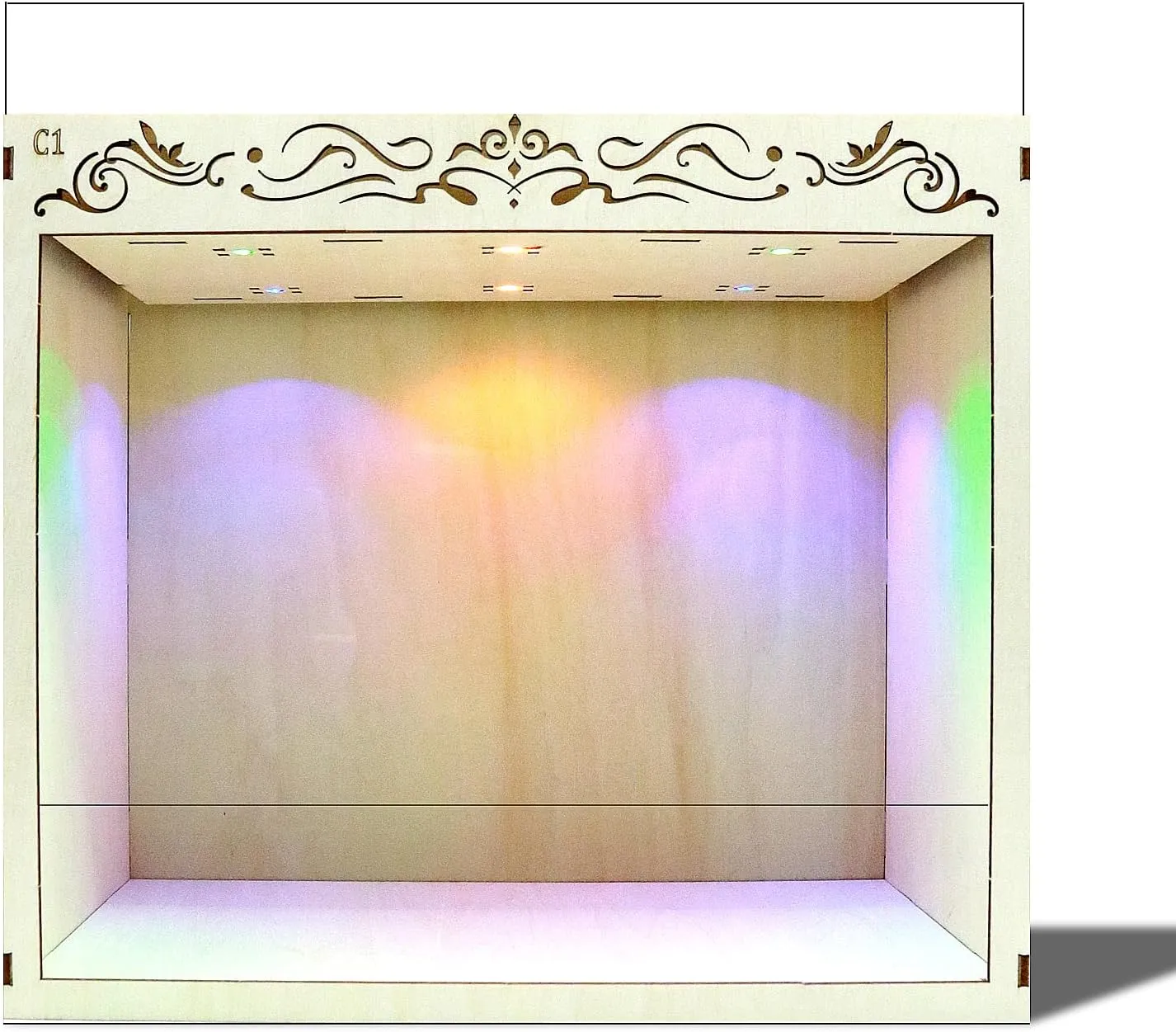 Book Nook Kit, Blank Booknook Wooden Diorama, Simple Single Bookend Dollhouse, DIY 3D Puzzle Model, Miniature House Kit with LED Light and Dust Cover