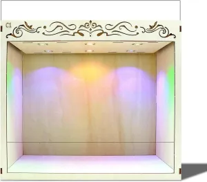 Book Nook Kit, Blank Booknook Wooden Diorama, Simple Single Bookend Dollhouse, DIY 3D Puzzle Model, Miniature House Kit with LED Light and Dust Cover