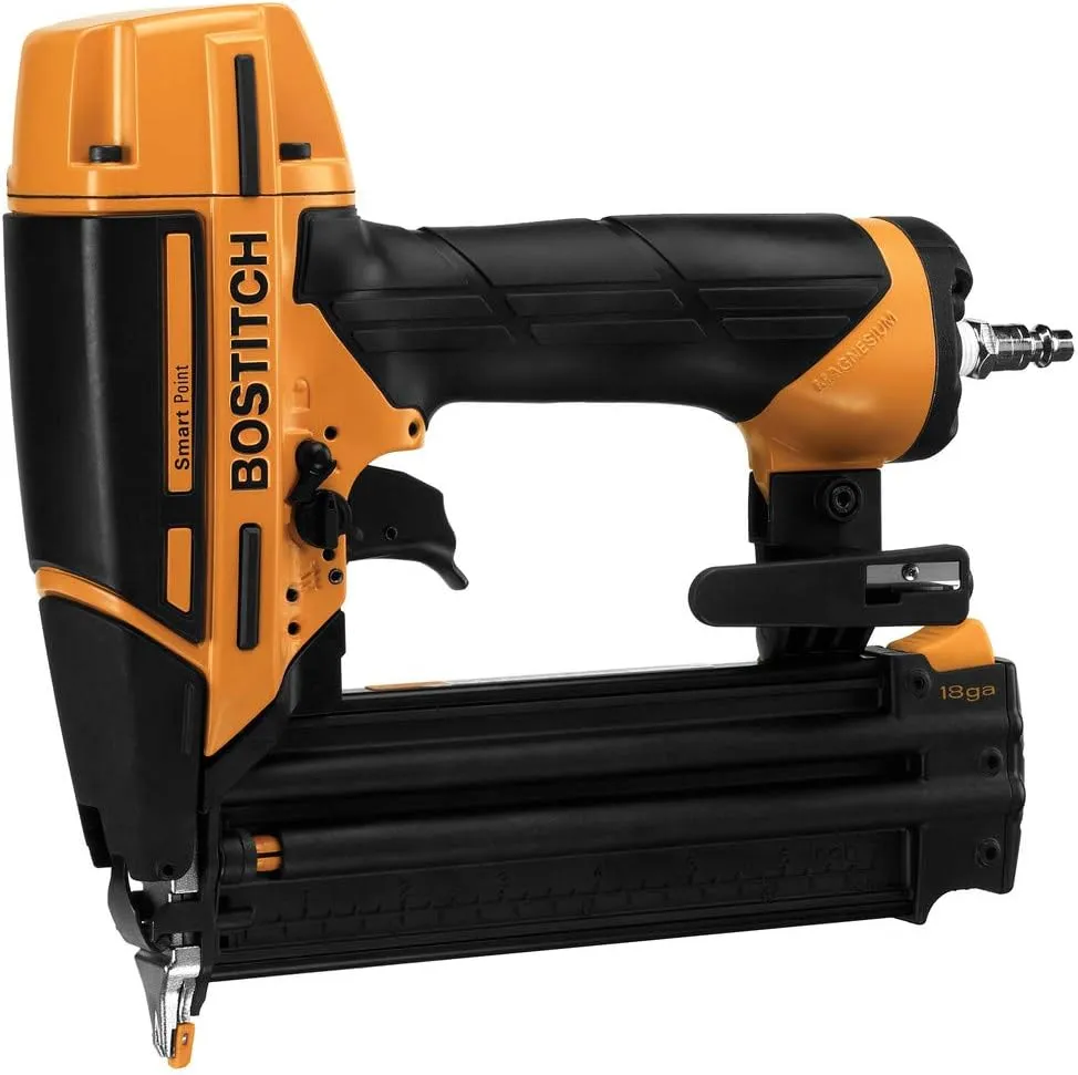 BOSTITCH Brad Nailer Kit, 18GA, Smart Point, Pneumatic (BTFP12233)