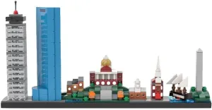Boston Skyline City Skyline Architecture 455 Pieces Building Toys MOC Build for Age 18 