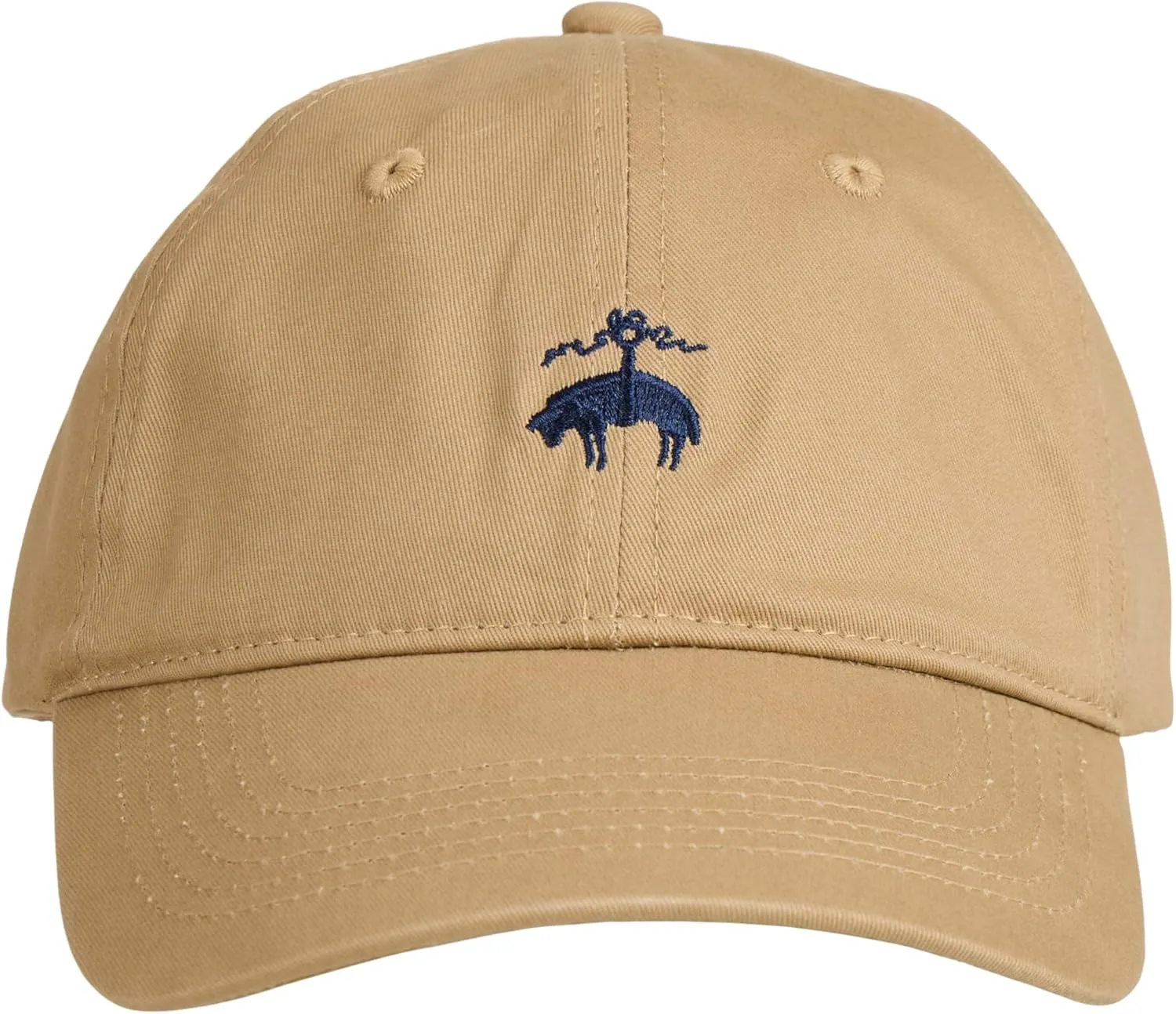 Brooks Brothers Men’s Classic 100% Cotton Twill Baseball Cap - Woven Logo One-Size Adjustable Hat, Navy Classic