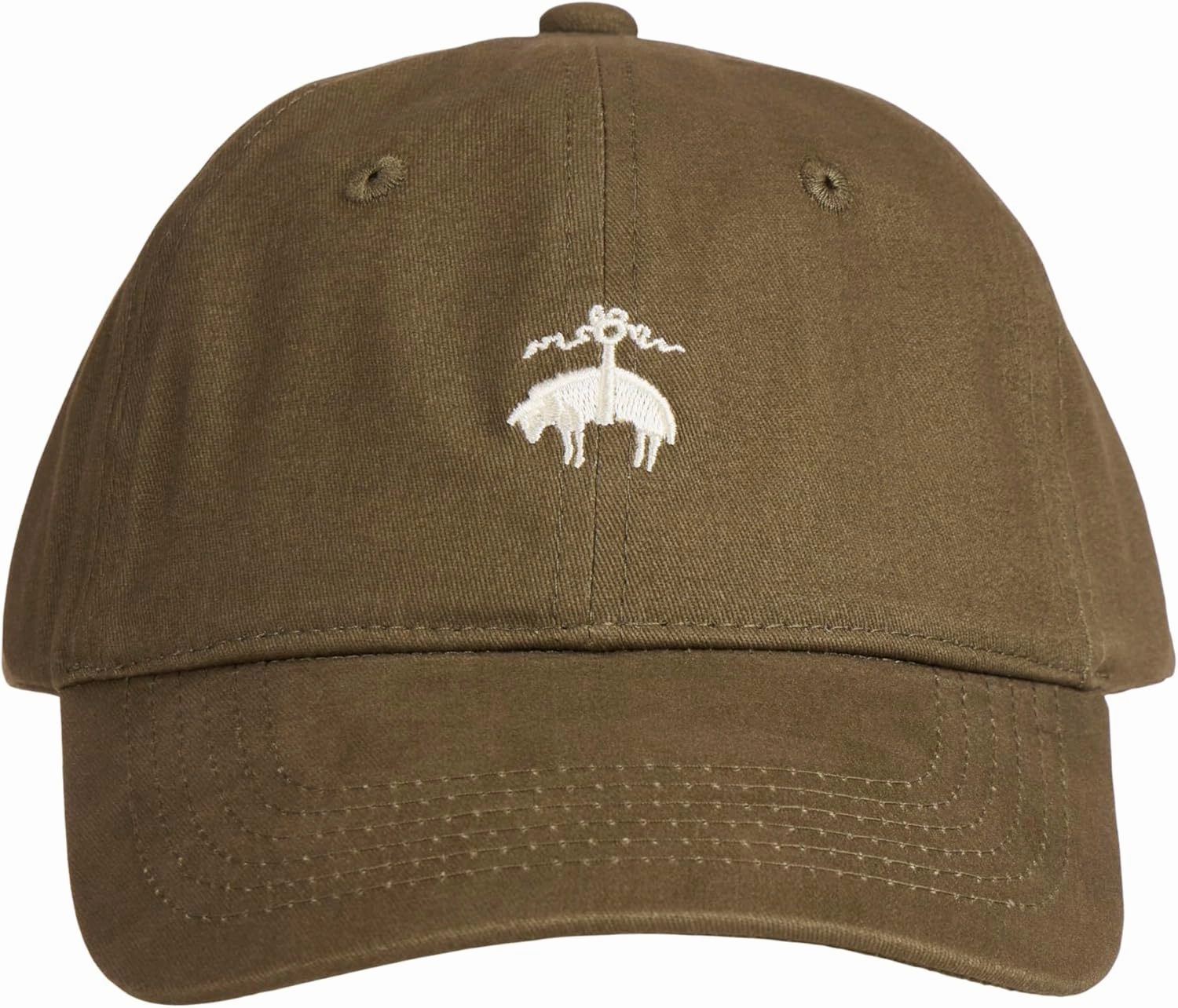 Brooks Brothers Men’s Classic 100% Cotton Twill Baseball Cap - Woven Logo One-Size Adjustable Hat, Navy Classic